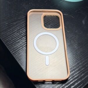 Transparent Phone Case with Gold Trim